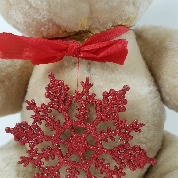 Vintage Tan Snowflake Bear - Picture 2 of 11